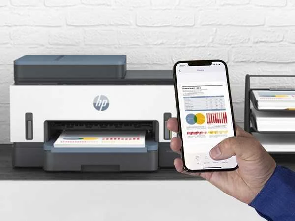 Hewlett Packard (HP) HP Smart Tank 750 AIO daugiafunkcis spausdintuvas Spausdintuvas - A4 spalvotas rašalinis, spausdinimas / kopijavimas / nuskaitymas, automatinis dvipusis spausdinimas, WiFi, 15 psl./min., 400–800 puslapių per mėnesį