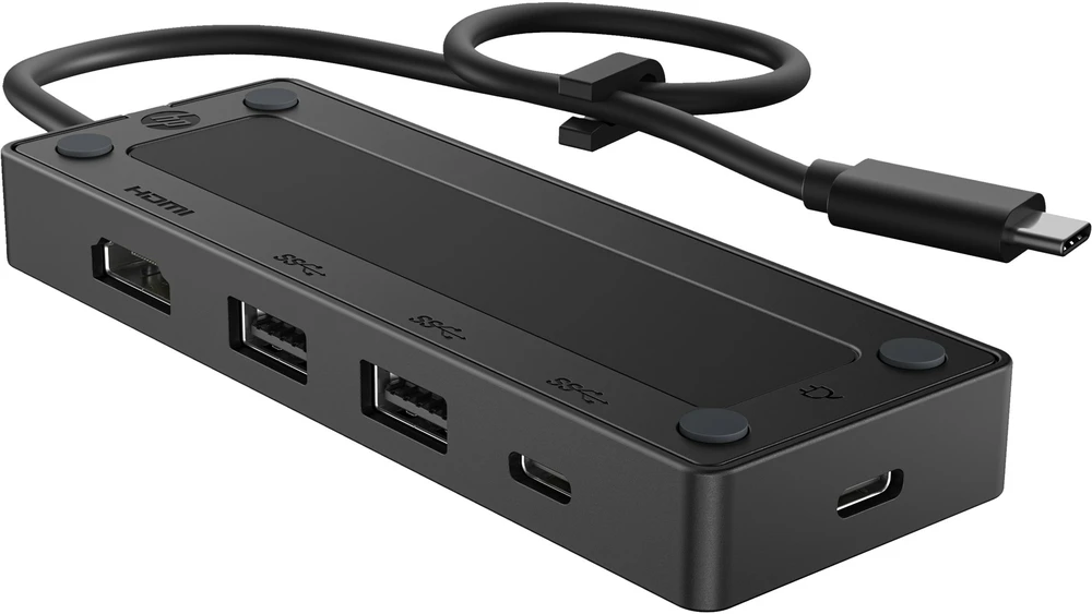 HP USB-C Travel Hub G3 90W – 2 x USB-C, 2 x USB 3.0, 1 x HDMI (iki 4K/60Hz), 1 metai