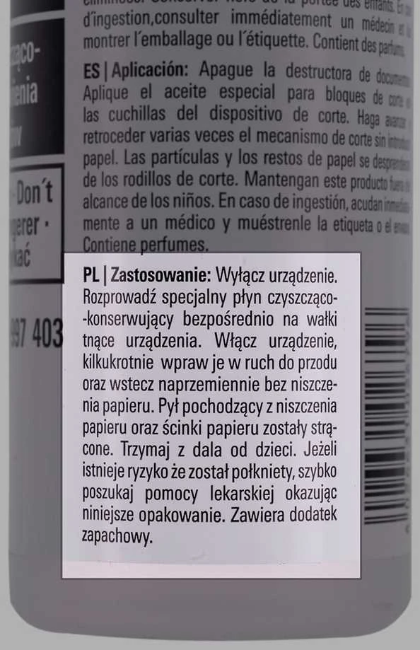 HSM 1235997403 HSM lubrikantas smulkintuvams - buteliukas 250 ml