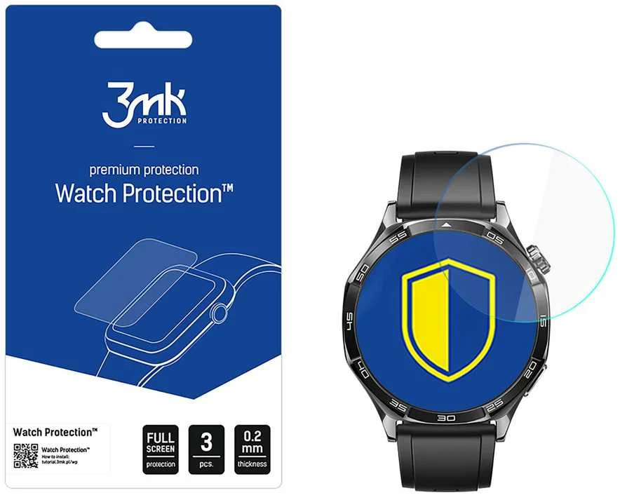 3Mk apsauga „Huawei Watch GT 5 Active 46mm“ – 3mk laikrodžio apsauga su „FlexibleGlass“