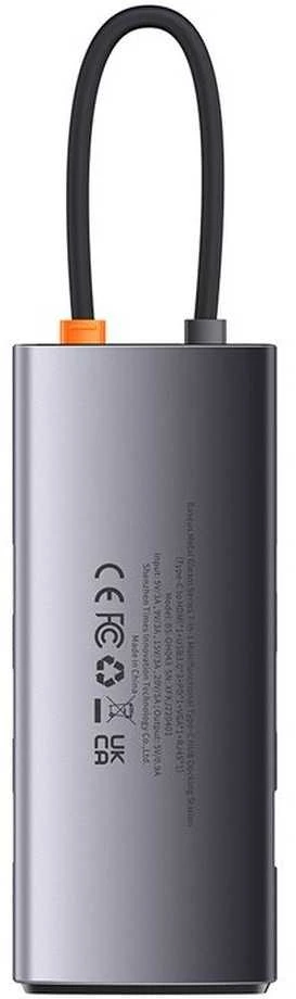 Hub 7in1 Baseus Metal Gleam Series USB-C iki 3x USB 3.0 + HDMI + USB-C PD + VGA + Ethernet RJ45