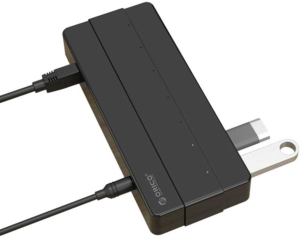 Hub Orico H7928-U3-V1 7x USB-A 3.0 – juodos spalvos