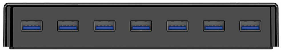 Hub Orico H7928-U3-V1 7x USB-A 3.0 – juodos spalvos