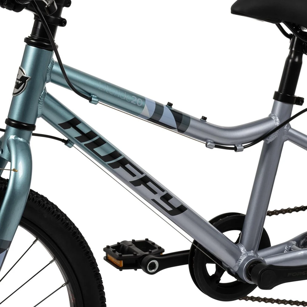 Huffy Literide Alu 20” bike, sidabrinis and turquoise (23005W)