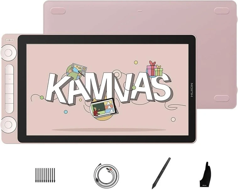HUION Kamvas 13 graphic tablet Rožinė 5080 lpi 293.76 x 165.24 mm USB