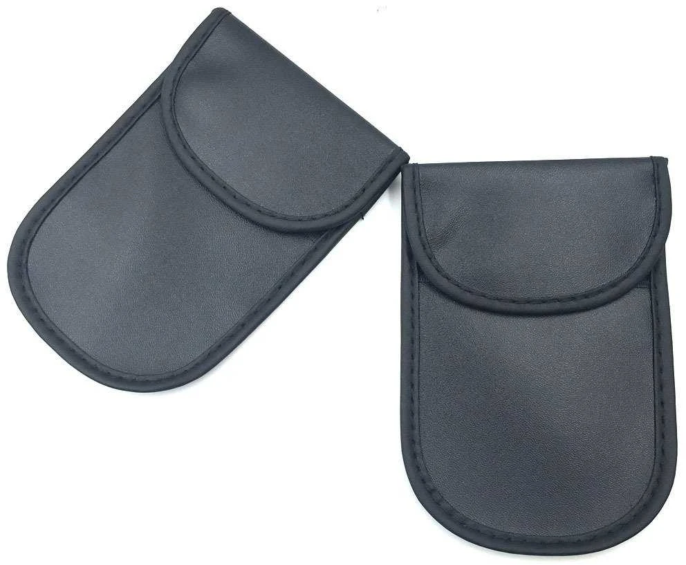 Hurtel Apsaugos nuo vagystės automobilio raktų dėklas radijo blokavimo dėklas be rakto Faraday Box Faraday narvas 14cm su 10cm juodos spalvos