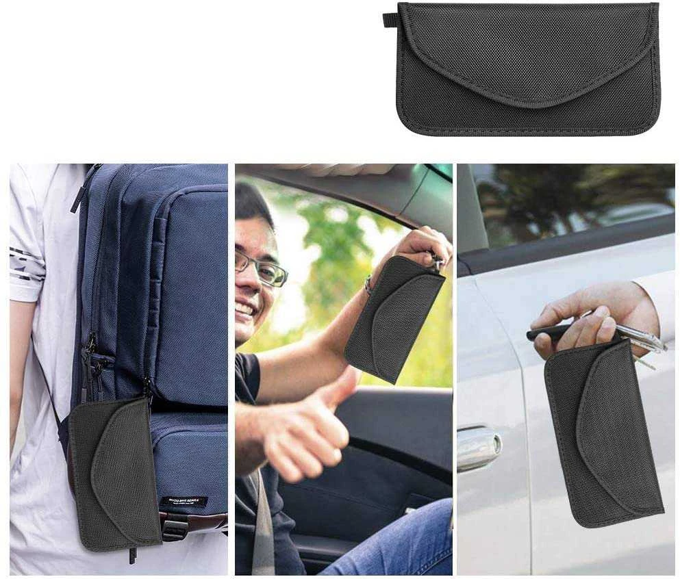 Hurtel Anti-theft dėklas skirtas Car Keys Phone Radio Blocking Faraday Box Faraday Cage 20cm x 11cm juodos spalvos