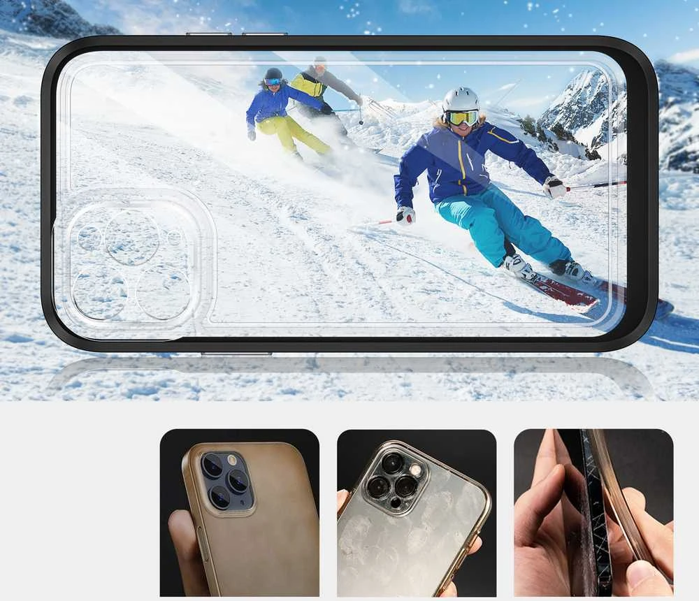 Hurtel Clear dėklas skirtas iPhone 11 Pro Max, juodas