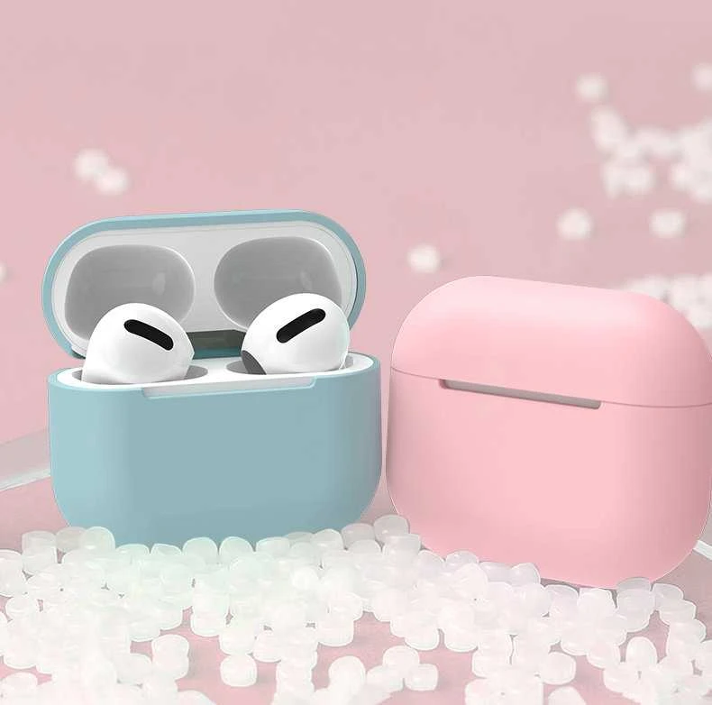 Hurtel AirPods 2 / AirPods 1 silikoninis soft ausinių dėklas mėlynos spalvos