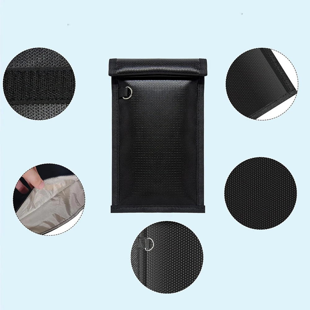 Hurtel Fireproof RFID Phone Case OTN-27 with Signal Blocker 27x12.3 cm - Juodas