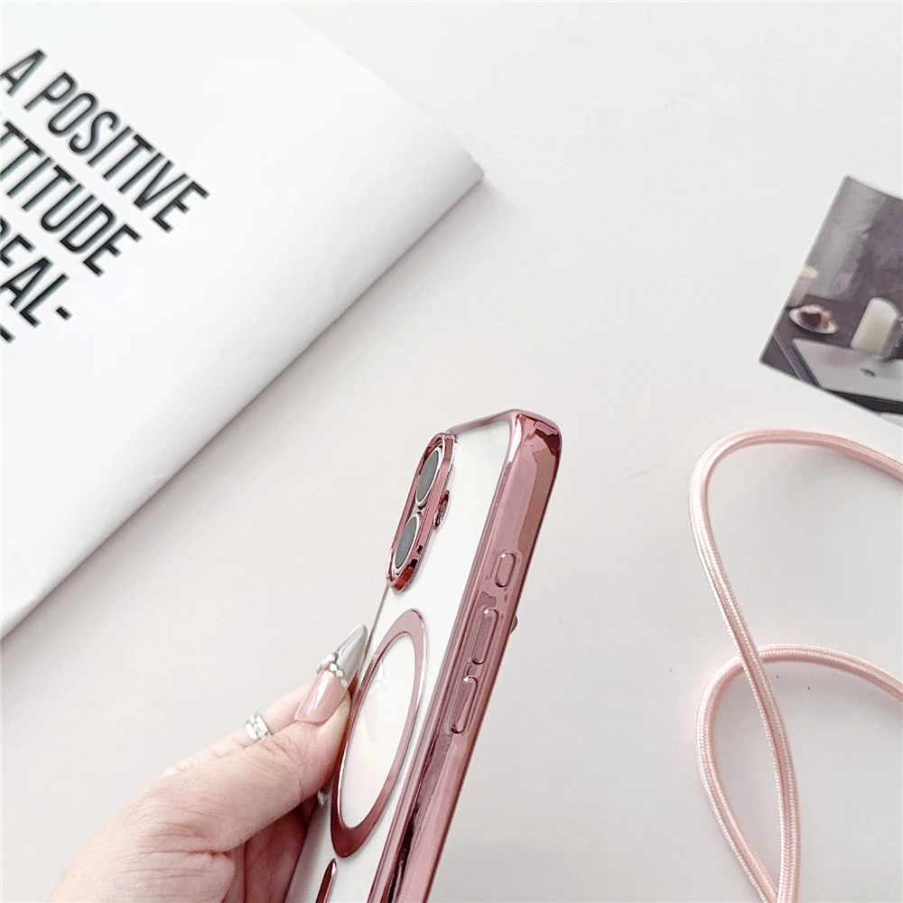 Dėklas Marka Niezdefiniowana - iPhone 17 Case with Crossbody Strap, MagSafe Compatible - Juodas