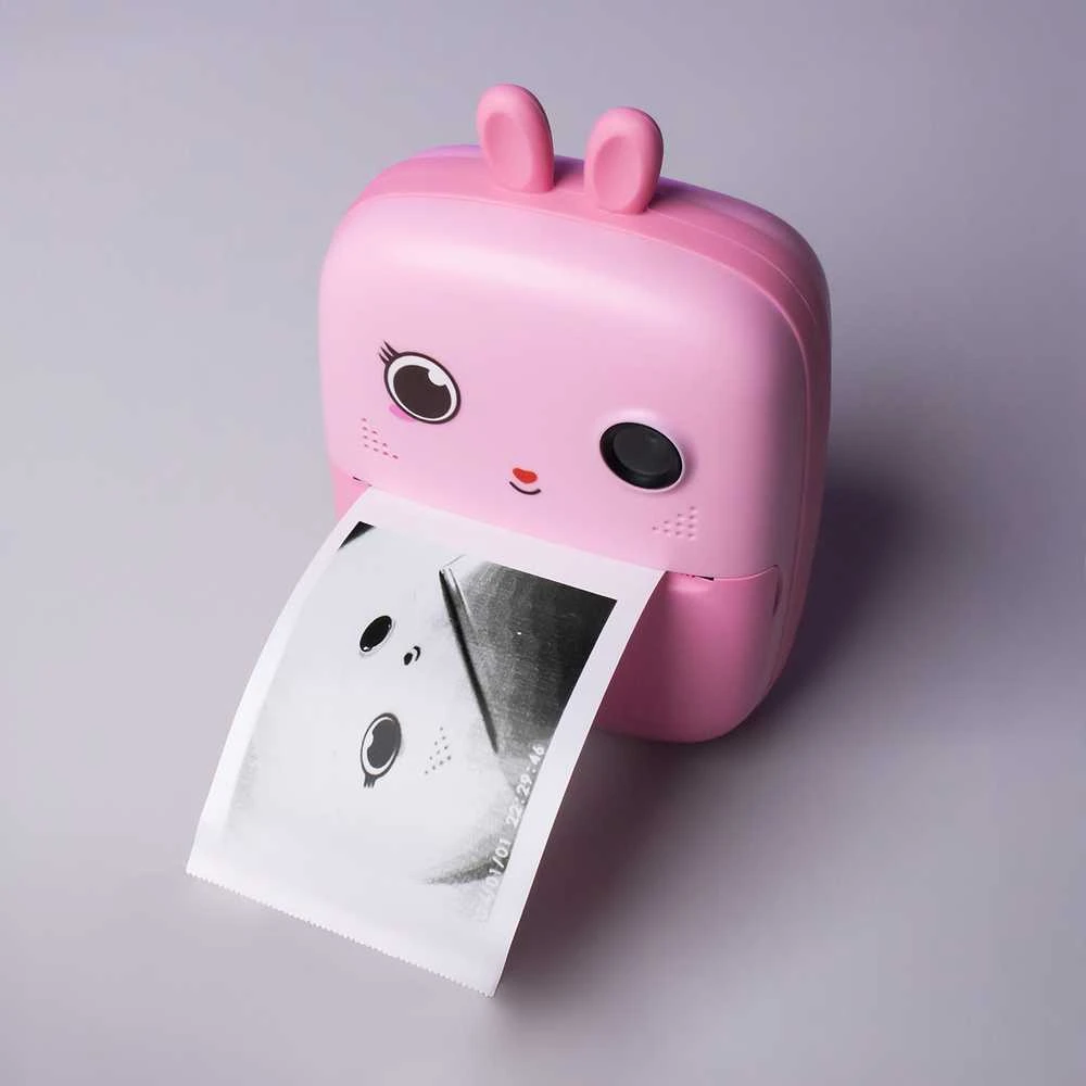 Hurtel Mini Thermal Spausdintuvas for Kids with Camera and Camcorder - Rožinė