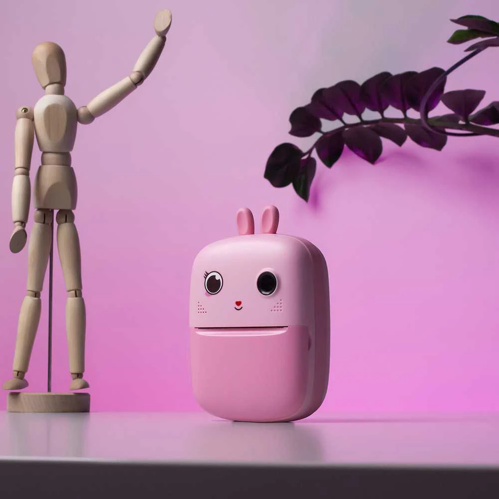 Hurtel Mini Thermal Spausdintuvas for Kids with Camera and Camcorder - Rožinė