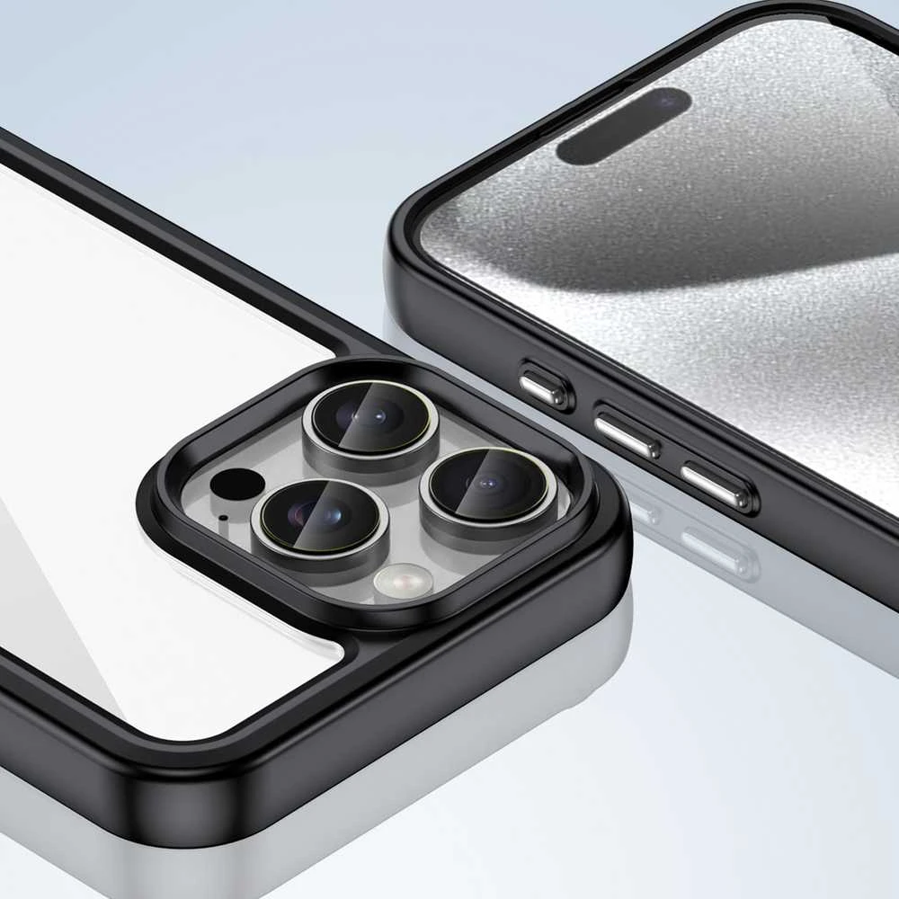 Hurtel Outer Space Gel Frame Apple iPhone 16 Pro – dėklas telefonui juodos spalvos