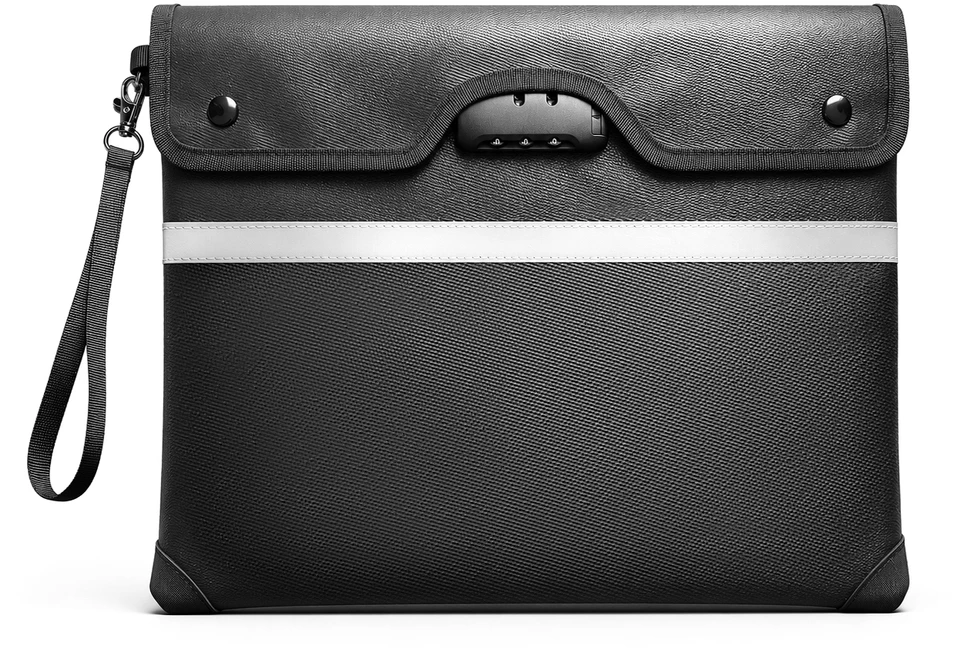 Hurtel OTN-38 RFID Fireproof Document Bag with Combination Lock 37.5 x 29.5 cm - Juodas