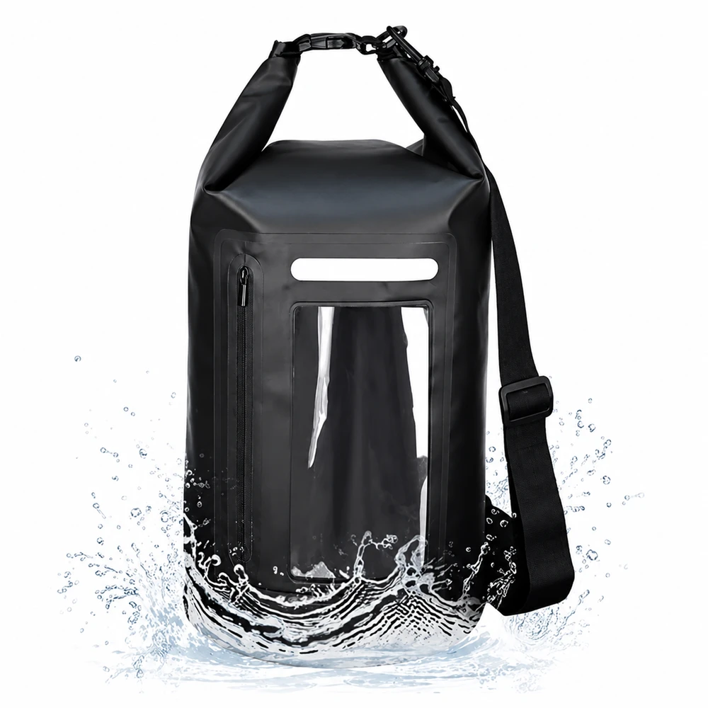 Hurtel WNA-15L waterproof bag for a 15 l sup kayak with an RFID blocking divider - juodas