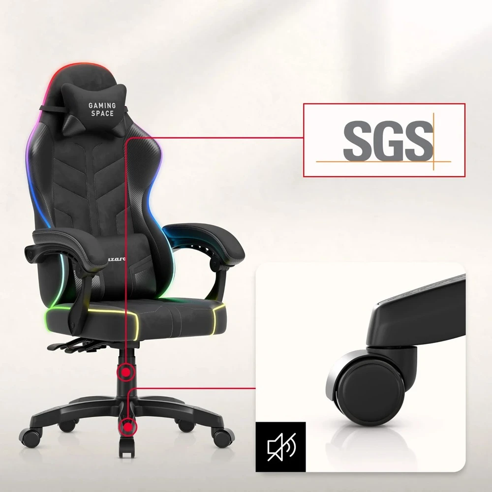 Huzaro Force 2.7 RGB Juodas Gaming Chair