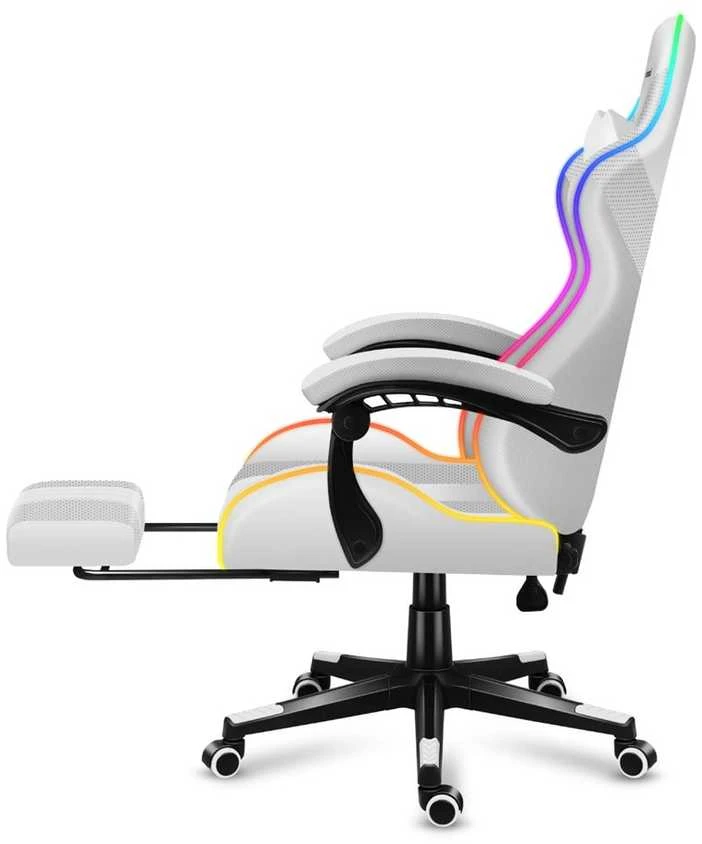 Žaidimų kėdė Huzaro Force 4.7 RGB, Baltos spalvos