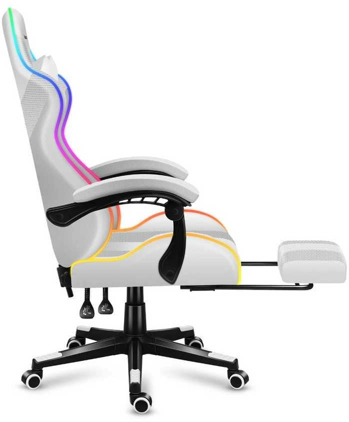Žaidimų kėdė Huzaro Force 4.7 RGB, Baltos spalvos