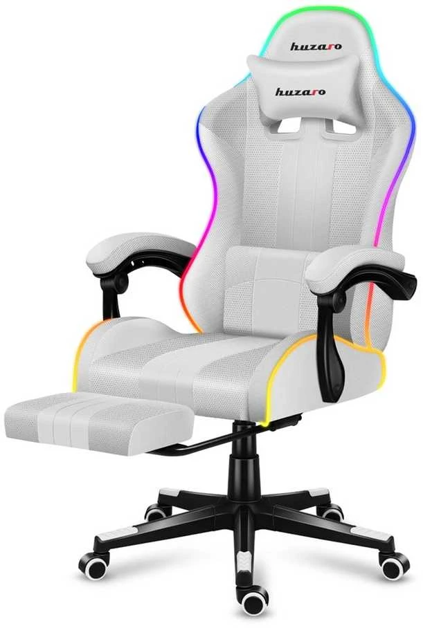 Žaidimų kėdė Huzaro Force 4.7 RGB, Baltos spalvos