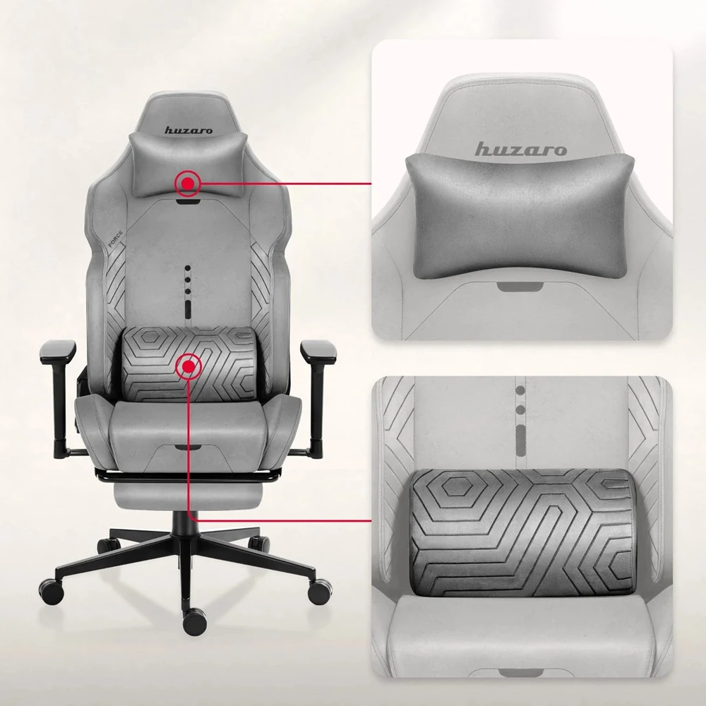 Huzaro Force 8.1 Pilkas Gaming Chair