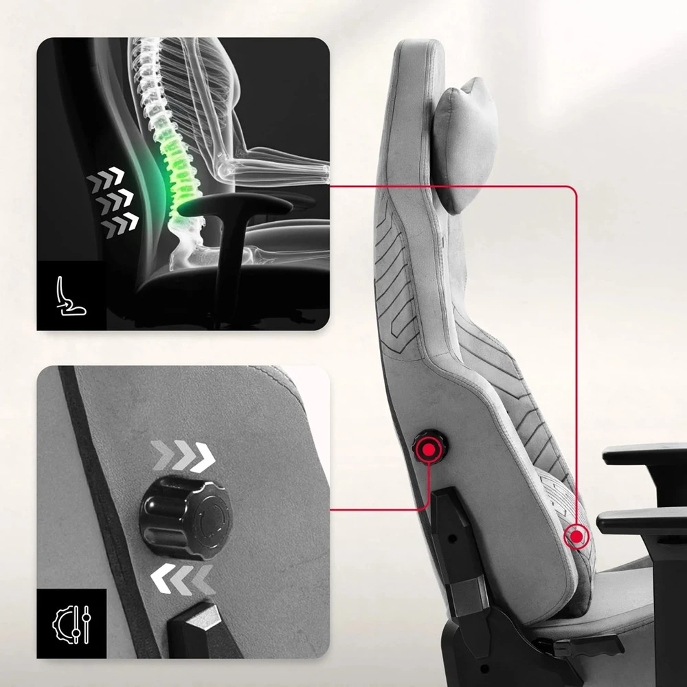 Huzaro Force 8.1 Pilkas Gaming Chair