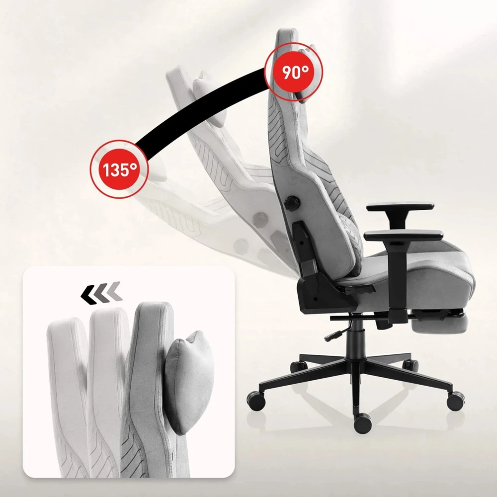 Huzaro Force 8.1 Pilkas Gaming Chair