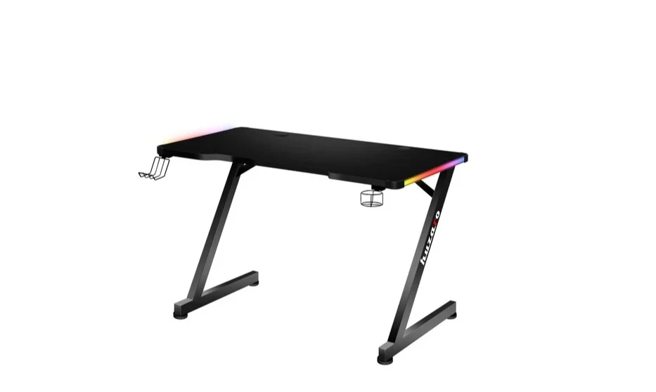 Žaidimų stalas Huzaro Hero 2.5 RGB, Juodas