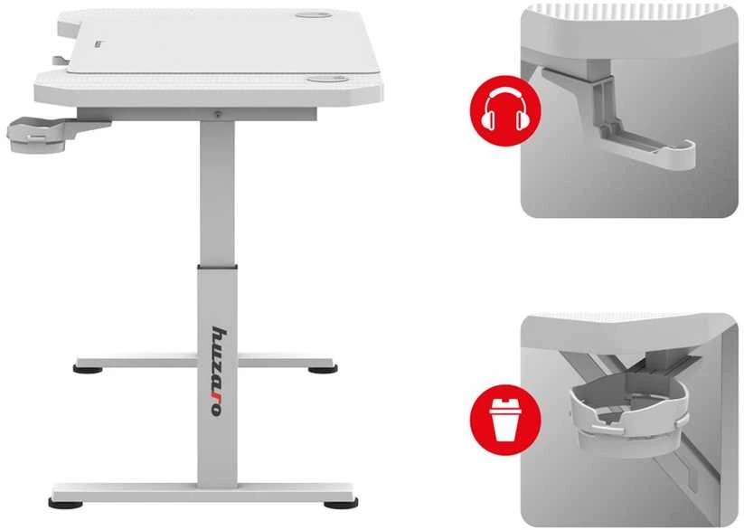 Žaidimų stalas „HUZARO Hero 2.6 Baltas“, baltas