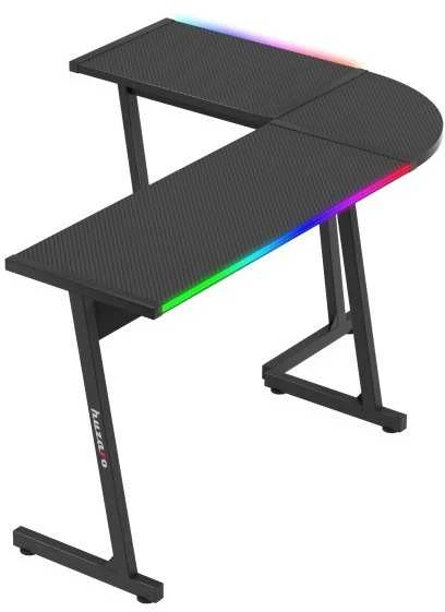 Kampinis žaidimų stalas Huzaro Hero 6.0 RGB, Juodas