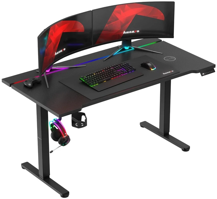 Huzaro Hero 8.7 RGB Electric Gaming Desk – Juodas