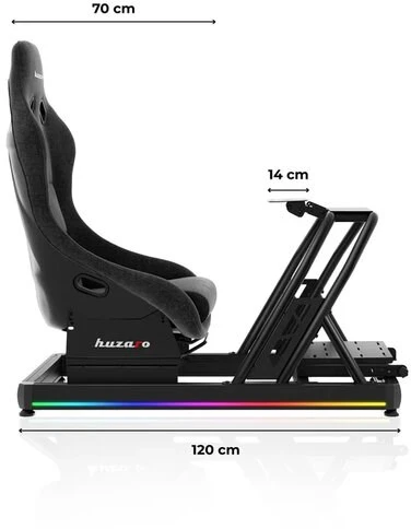 Lenktynių kokpitas „HUZARO SPEED 9.0“, iki 150 kg, reguliuojamas, su LED apšvietimu