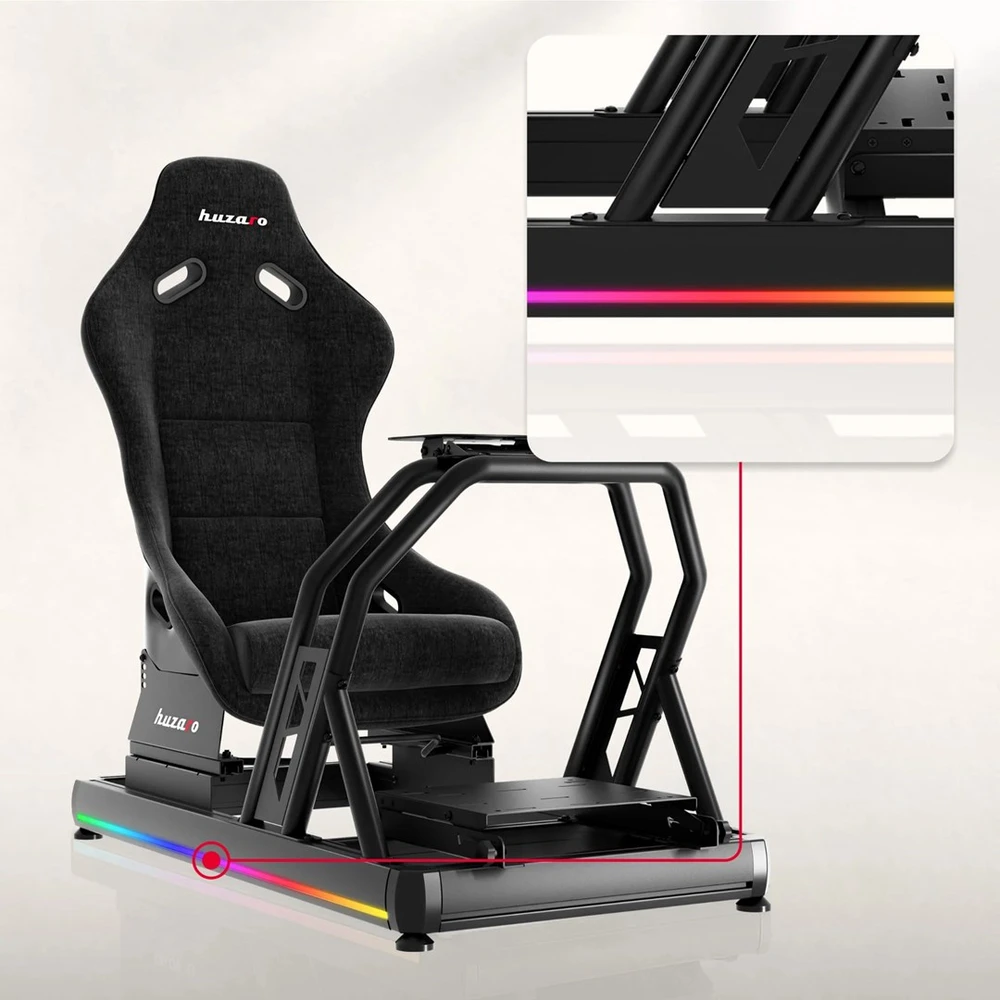 Lenktynių kokpitas „HUZARO SPEED 9.0“, iki 150 kg, reguliuojamas, su LED apšvietimu