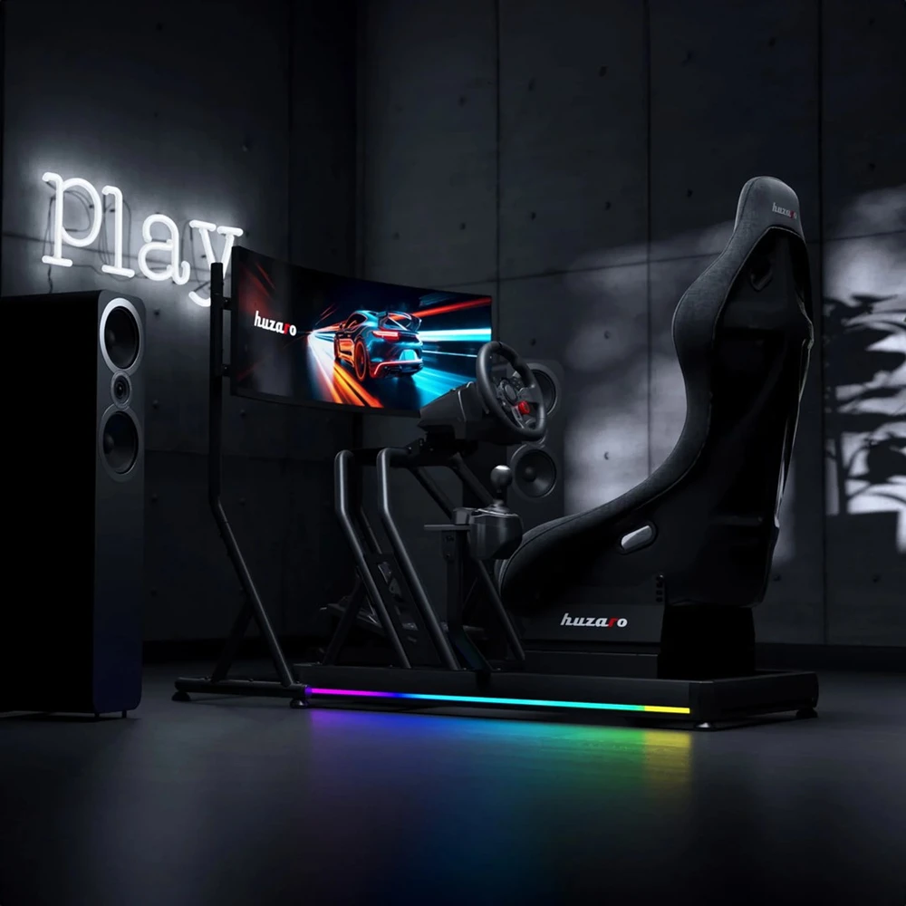 Lenktynių kokpitas „HUZARO SPEED 9.0“, iki 150 kg, reguliuojamas, su LED apšvietimu