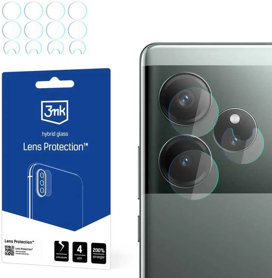 3MK Lens Protect Realme GT 6T telefono kameros objektyvo apsauga 4vnt