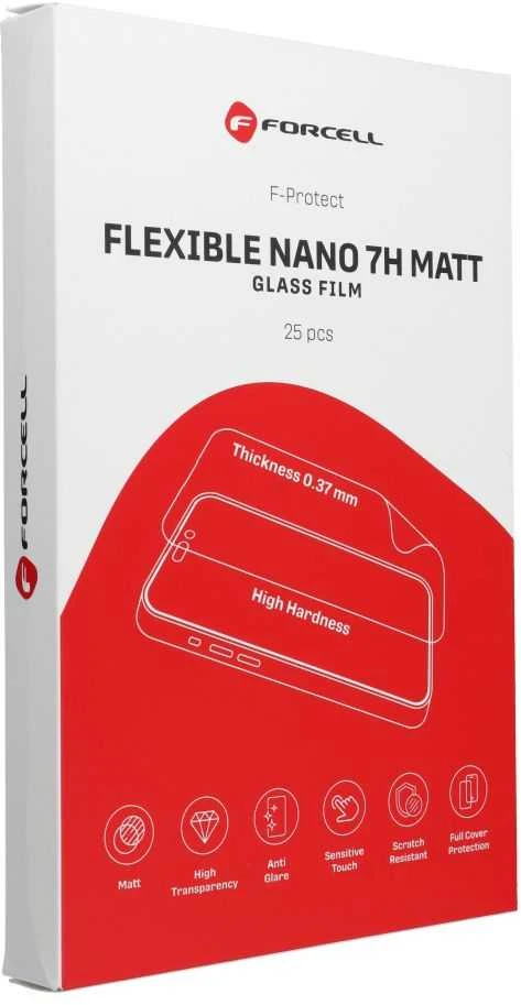 Hibridinės nano stiklo plėvelės pjaustymo mašinai Forcell F-Protect Flexible NANO 7H Matinis 196 x 125 mm 25 vnt.