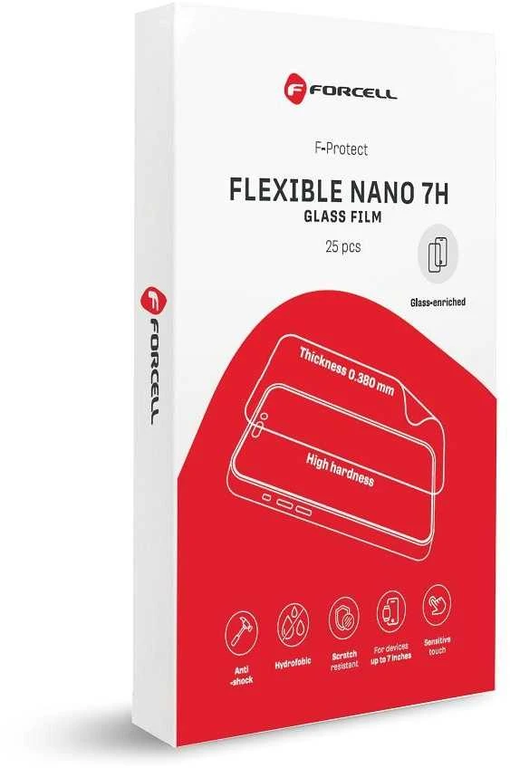 Hybrid nano glass filmas for cutting machine Forcell F-Protect Flexible NANO 7H 196 x 125 mm 25 pcs