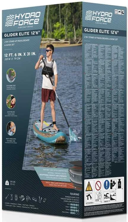 Bestway Hydro Force Glider Elite 6532G 381x79x15cm 2in1 pripučiamas rinkinys