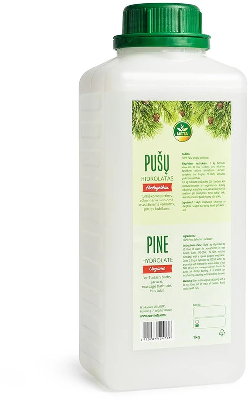 Ekologiškas pušų hidrolatas, MĖTA, 1000 ml