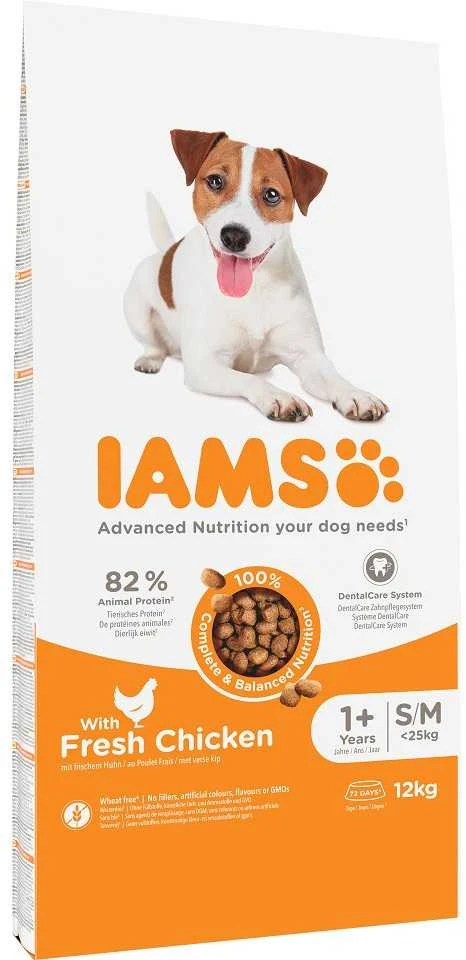 IAMS for Vitality Adult Small & Medium - sausas šunų maistas - 12 kg