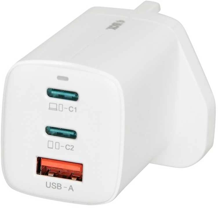 iBOX C-65 Baltas, GaN 65W universalus įkroviklis, JK kištukas