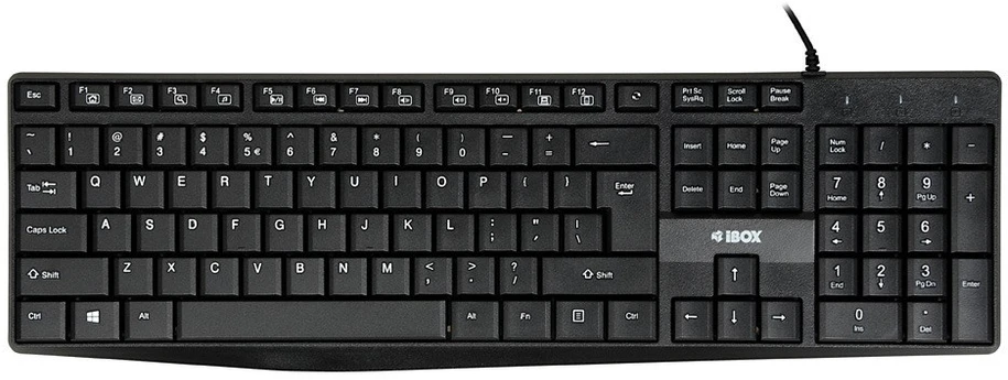 iBox IKC2010B klaviatūra Home USB QWERTY English Juodas