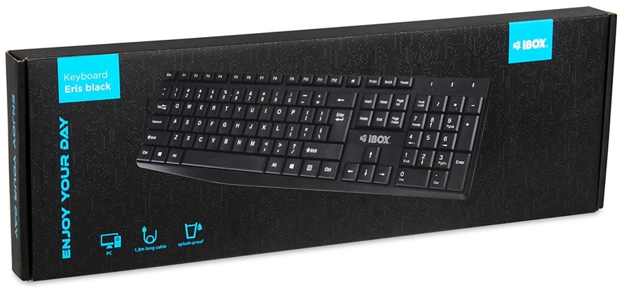 iBox IKC2010B klaviatūra Home USB QWERTY English Juodas