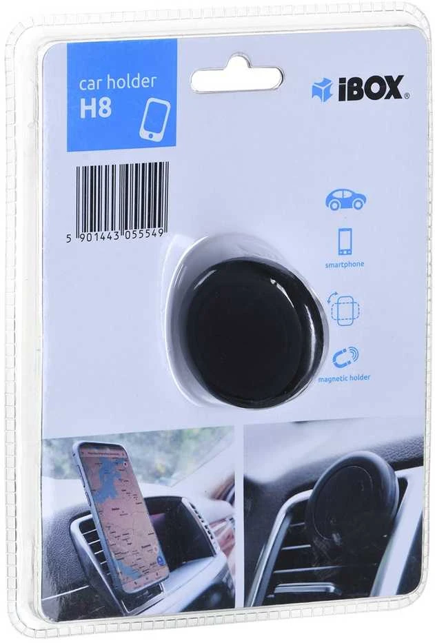 Telefono laikiklis - iBox H-8 Pasyvus Automobilinis Ventiliacijos Laikiklis išmaniesiems telefonams Juodas