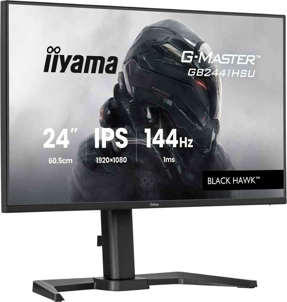 Monitorius iiyama G-Master GB2441HSU-B1 Juodas Hawk - 144Hz | Full HD | IPS | 23.8"