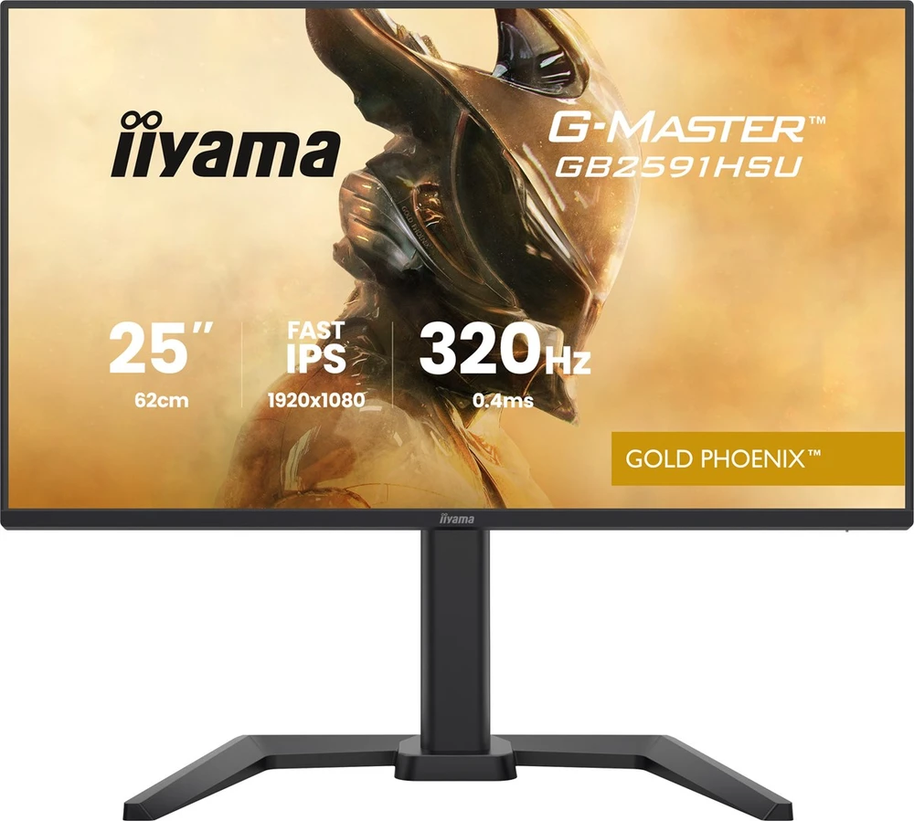 Monitorius iiyama G-Master GB2591HSU-B1 Gold Phoenix - 320Hz | Full HD | Fast IPS | 24.5" | HDMI 2.1 | DP 1.4 | HDR10 | USB-C