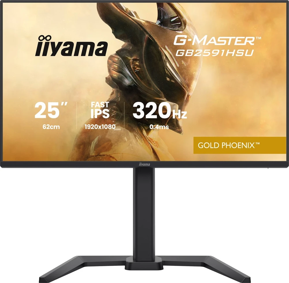 Monitorius iiyama G-Master GB2591HSU-B1 Gold Phoenix - 320Hz | Full HD | Fast IPS | 24.5" | HDMI 2.1 | DP 1.4 | HDR10 | USB-C