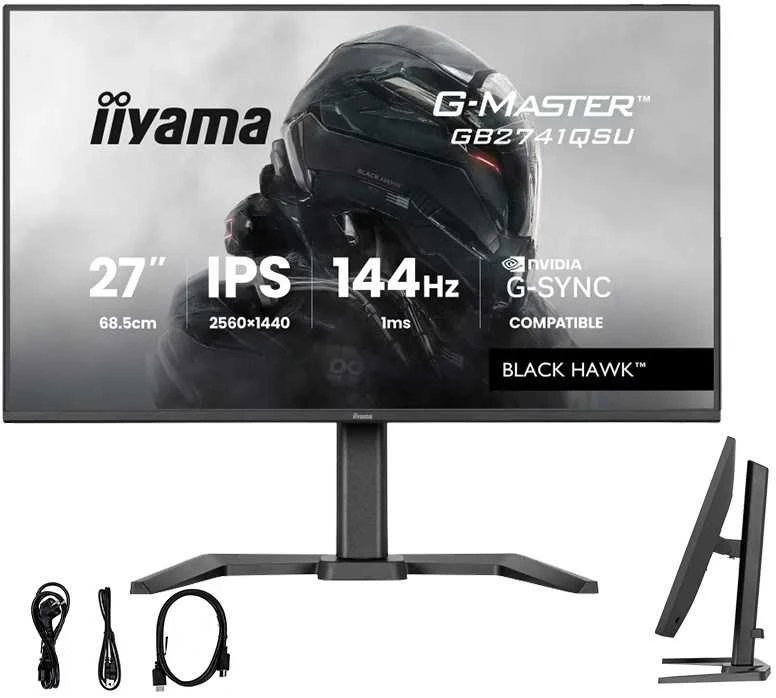 Monitorius iiyama G-Master GB2741QSU-B1 Juodas Hawk - 144Hz | QHD | IPS | 27"