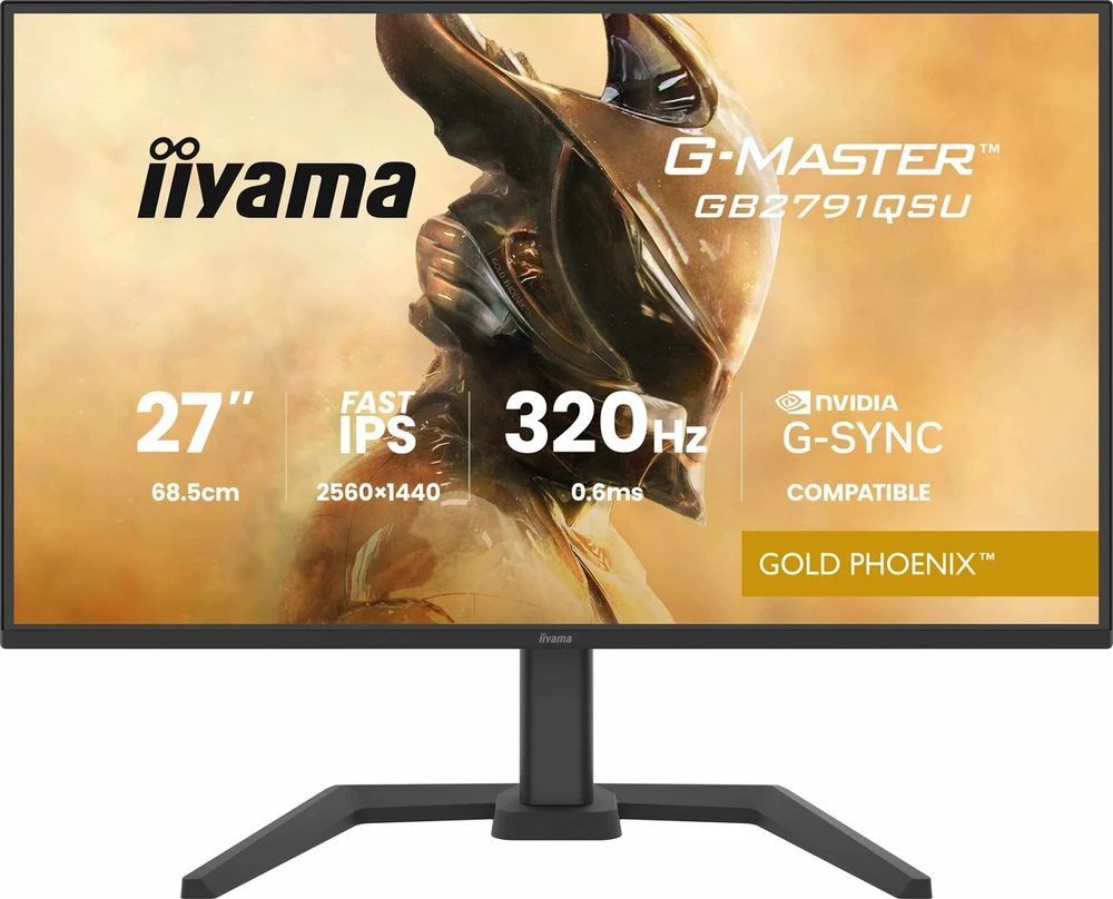 Monitorius iiyama G-Master GB2791QSU-B1 Gold Phoenix - 320Hz | QHD | Fast IPS | 27" | HDMI 2.1 | DP 1.4 | HDR10 | USB-C
