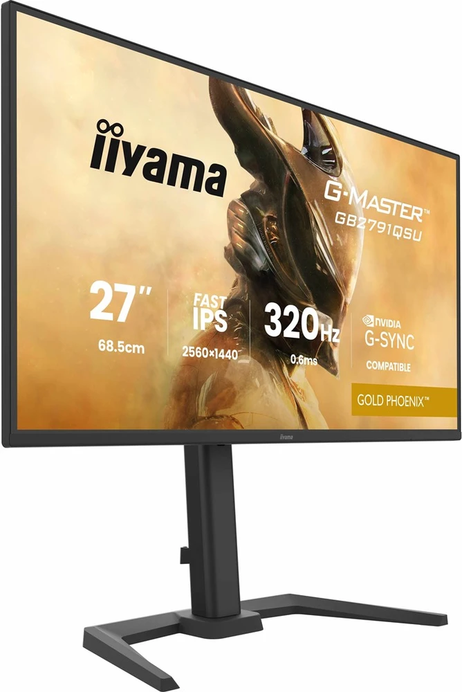 Monitorius iiyama G-Master GB2791QSU-B1 Gold Phoenix - 320Hz | QHD | Fast IPS | 27" | HDMI 2.1 | DP 1.4 | HDR10 | USB-C